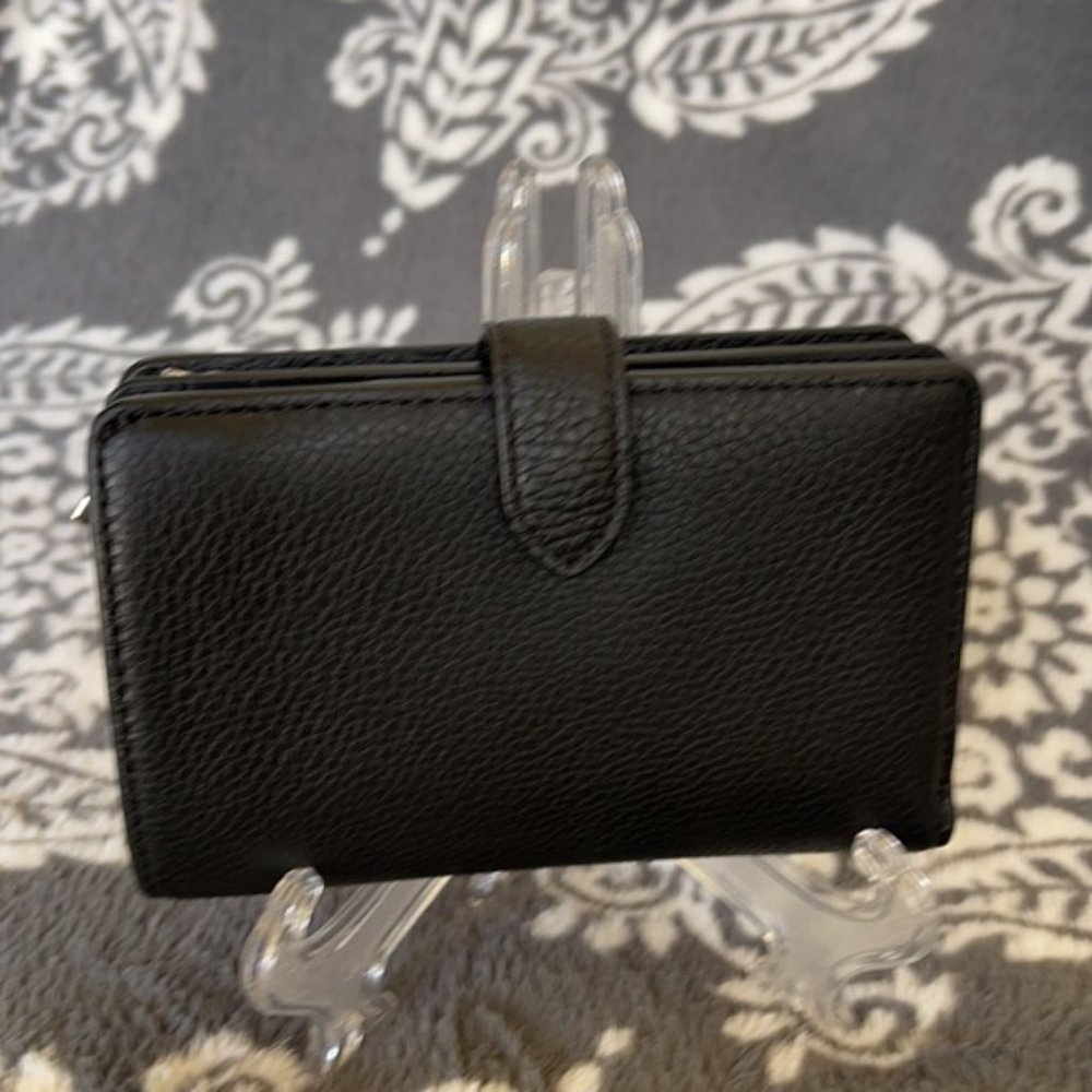 Kate Spade Leila Medium Compact Bifold Wallet Black - Picture 3 of 16